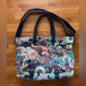 Oilily Lagoon Flowers  Overnight Tote Bag NWOT
